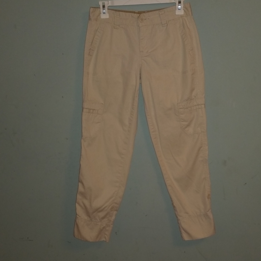 Cargo type slacks - light cream
